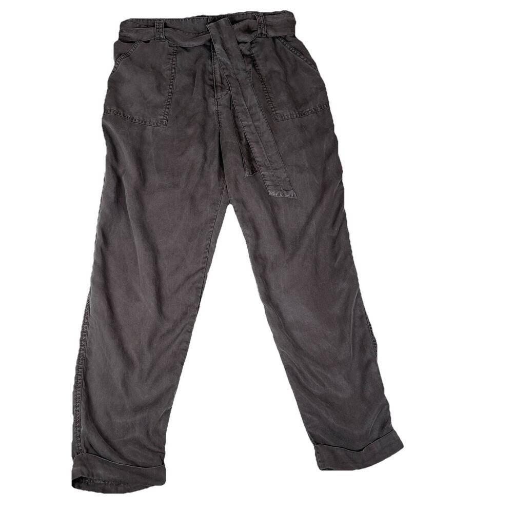 Abercrombie Fitch Pants Olive Paper Bag ankle 100% Lyocell Womens Sz M